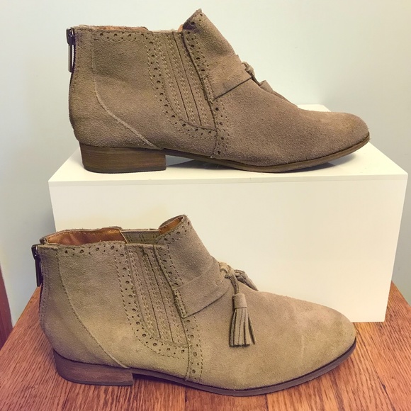 Dolce Vita Shoes - Dolce  vita tan suede leather back zip boots